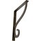 Ekena Millwork Ashford Single, Wrought Iron Bracket, (Single center brace), Antiqued Pale Go 1 1/2"W  x 10"D x 12"H BKTM01X10X12SASAPG - alternate 1